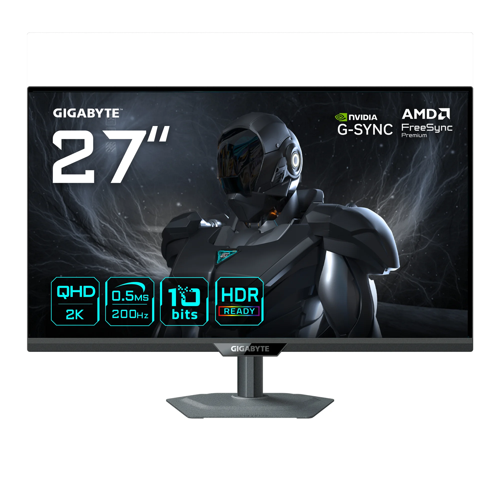 GIGABYTE G27Q20 27” QHD Gaming-Monitor - 2560 x 1440, 200Hz, 0.5ms, G-Sync-kompatibel, FreeSync Premium, HDR10, HDMI 2.0, DisplayPort 1.4