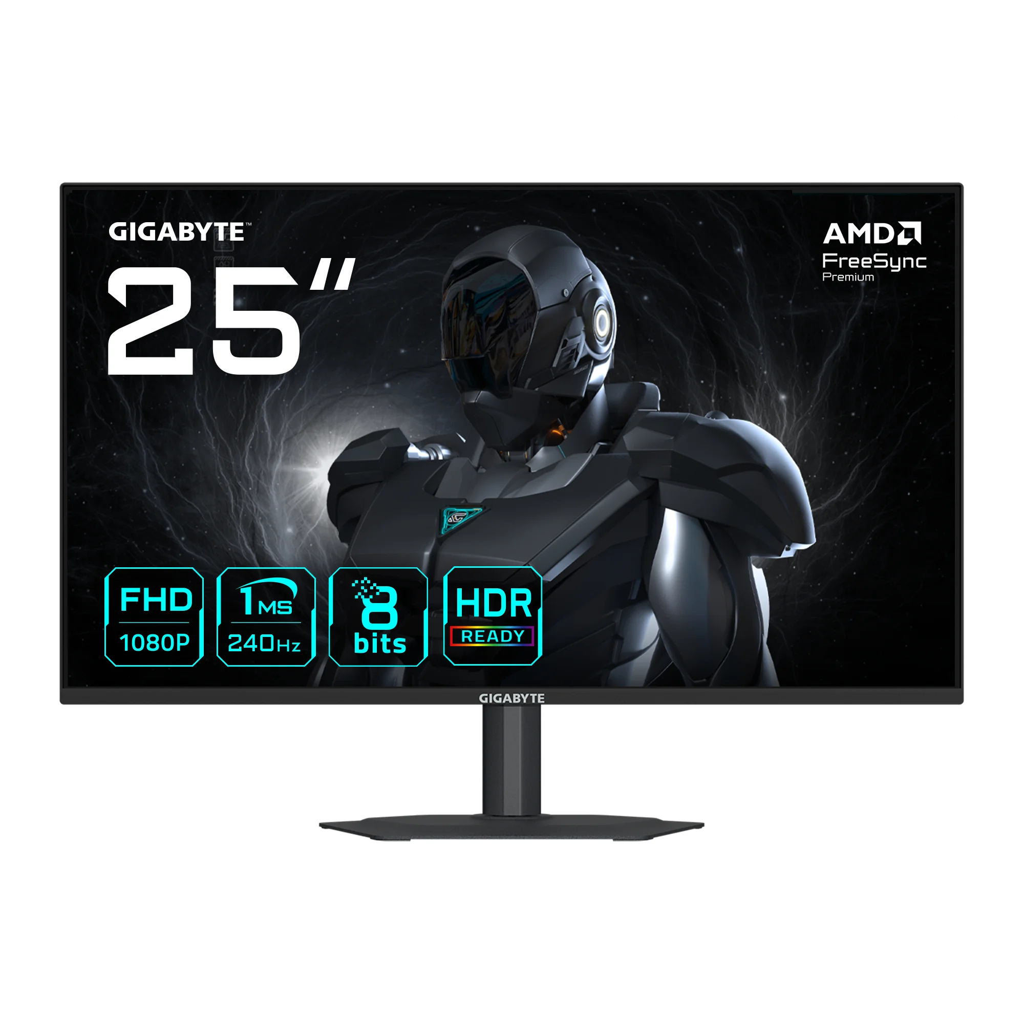 GIGABYTE G25F2A 25" FHD Gaming-Monitor - 1920 x 1080, 240Hz, 1ms, 300 cd/m², Display HDR 10, HDMI 2.0, DisplayPort 1.4