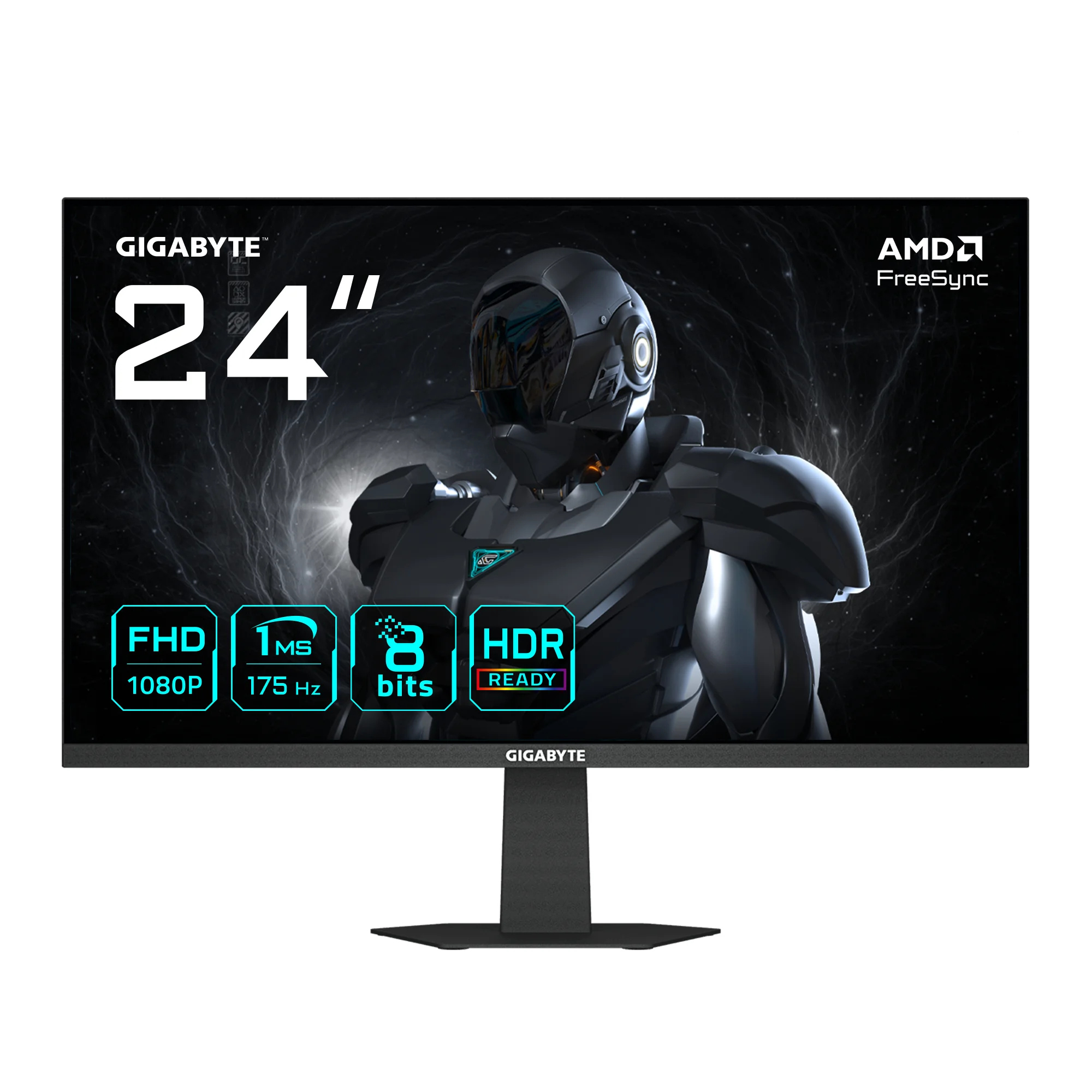 GIGABYTE GS24F14A 24” FHD Gaming-Monitor - 1920 x 1080, 175Hz, 1ms, 400 cd/m², FreeSync, HDR Ready, HDMI 2.0, DisplayPort 1.4