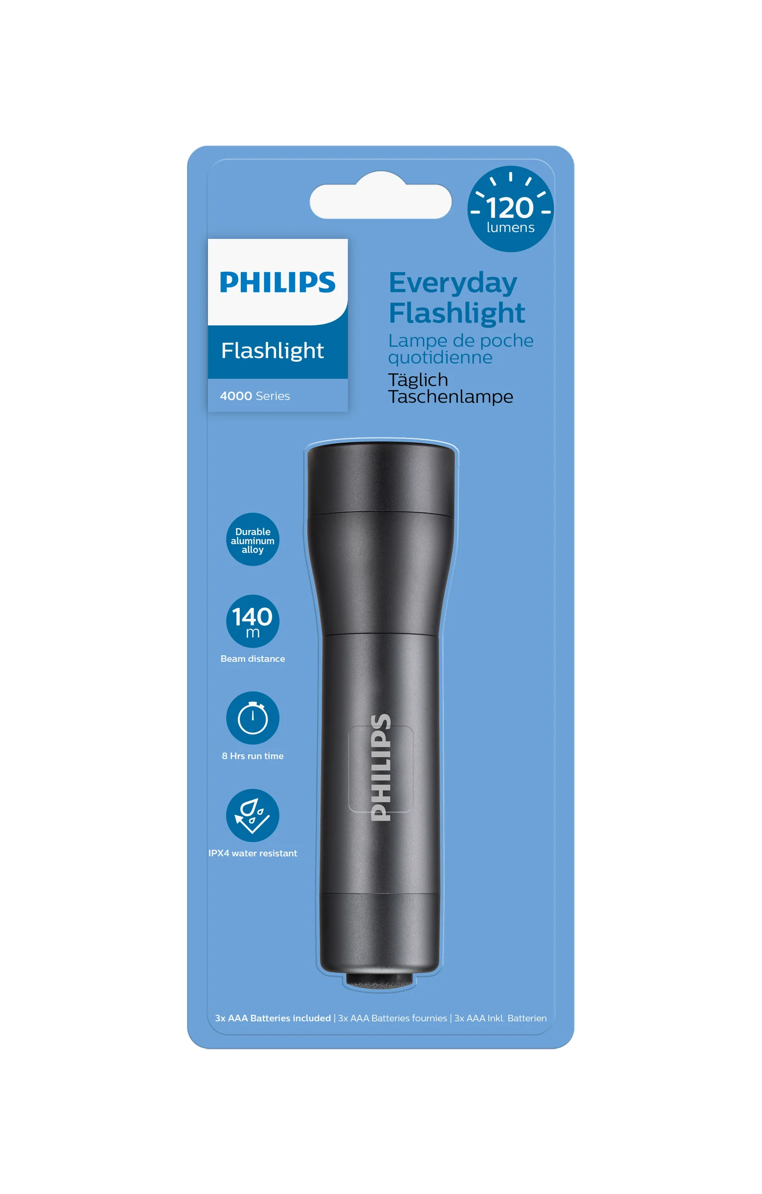 Philips 4000 series SFL4000T/10 Taschenlampe Schwarz LED