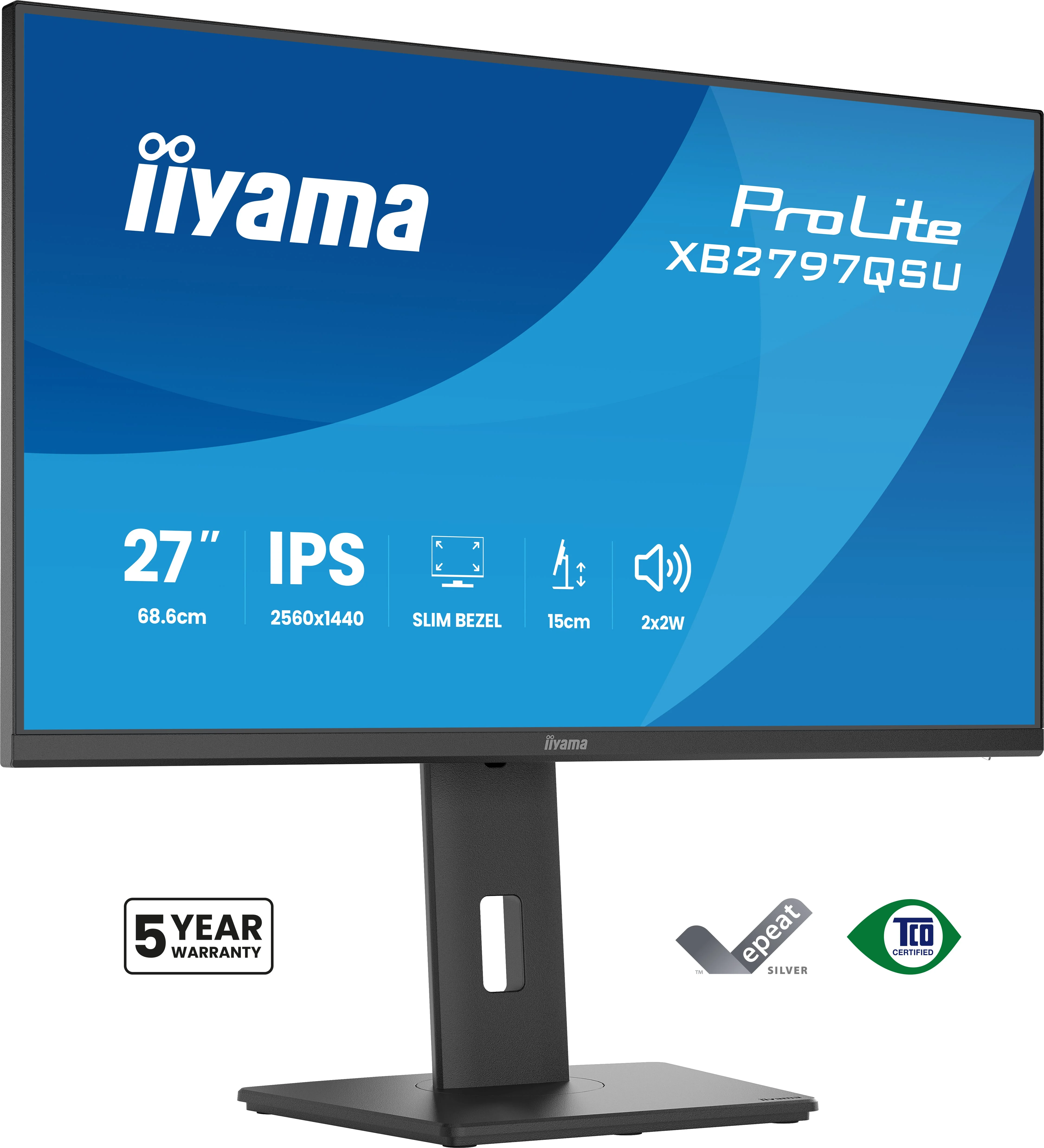 iiyama ProLite XB2797QSU-B1 Computerbildschirm 68,6 cm (27") 2560 x 1440 Pixel Quad HD LED Schwarz