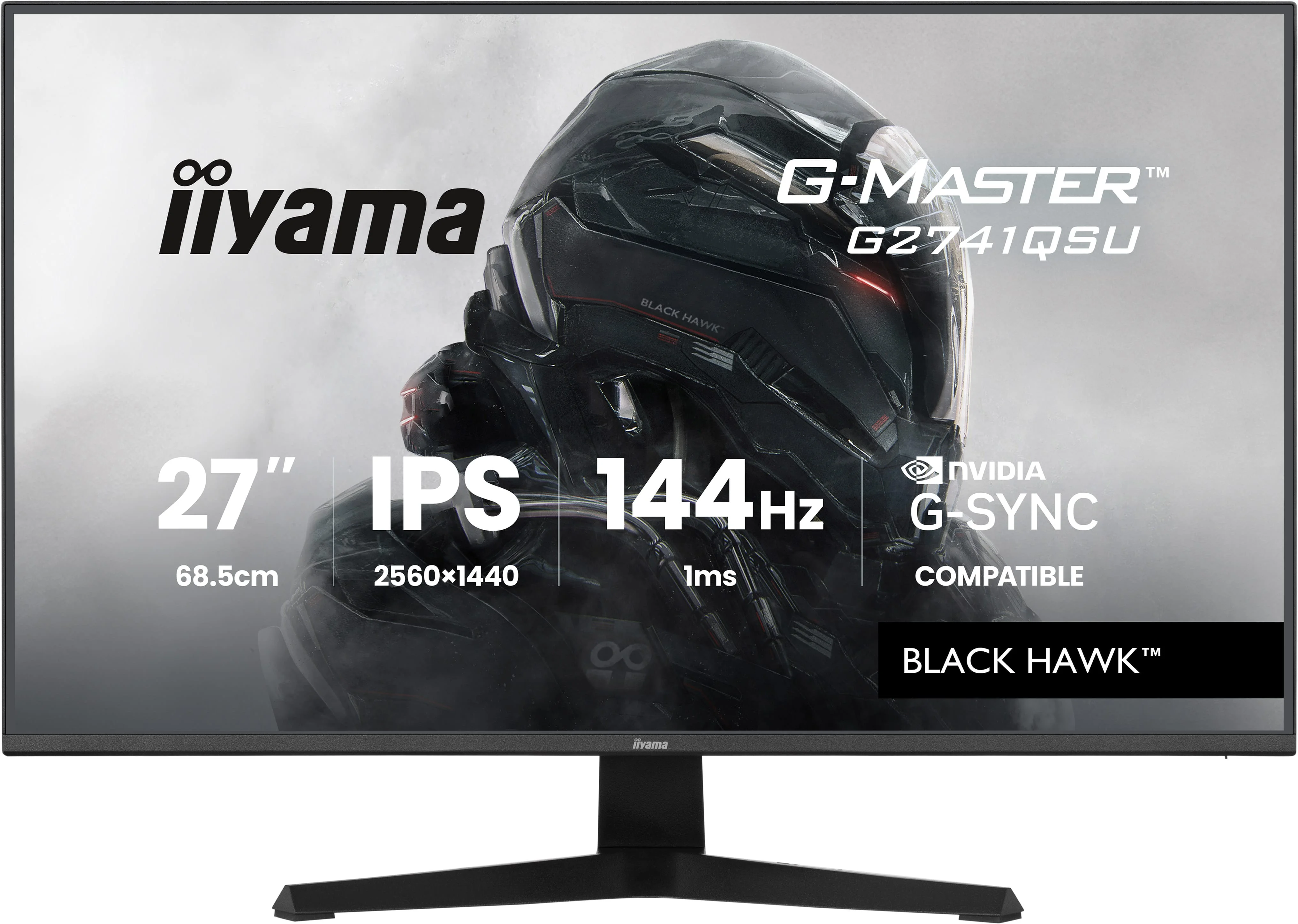 iiyama G-MASTER G2741QSU-B1 Computerbildschirm 68,6 cm (27") 2560 x 1440 Pixel 4K Ultra HD QLED Schwarz