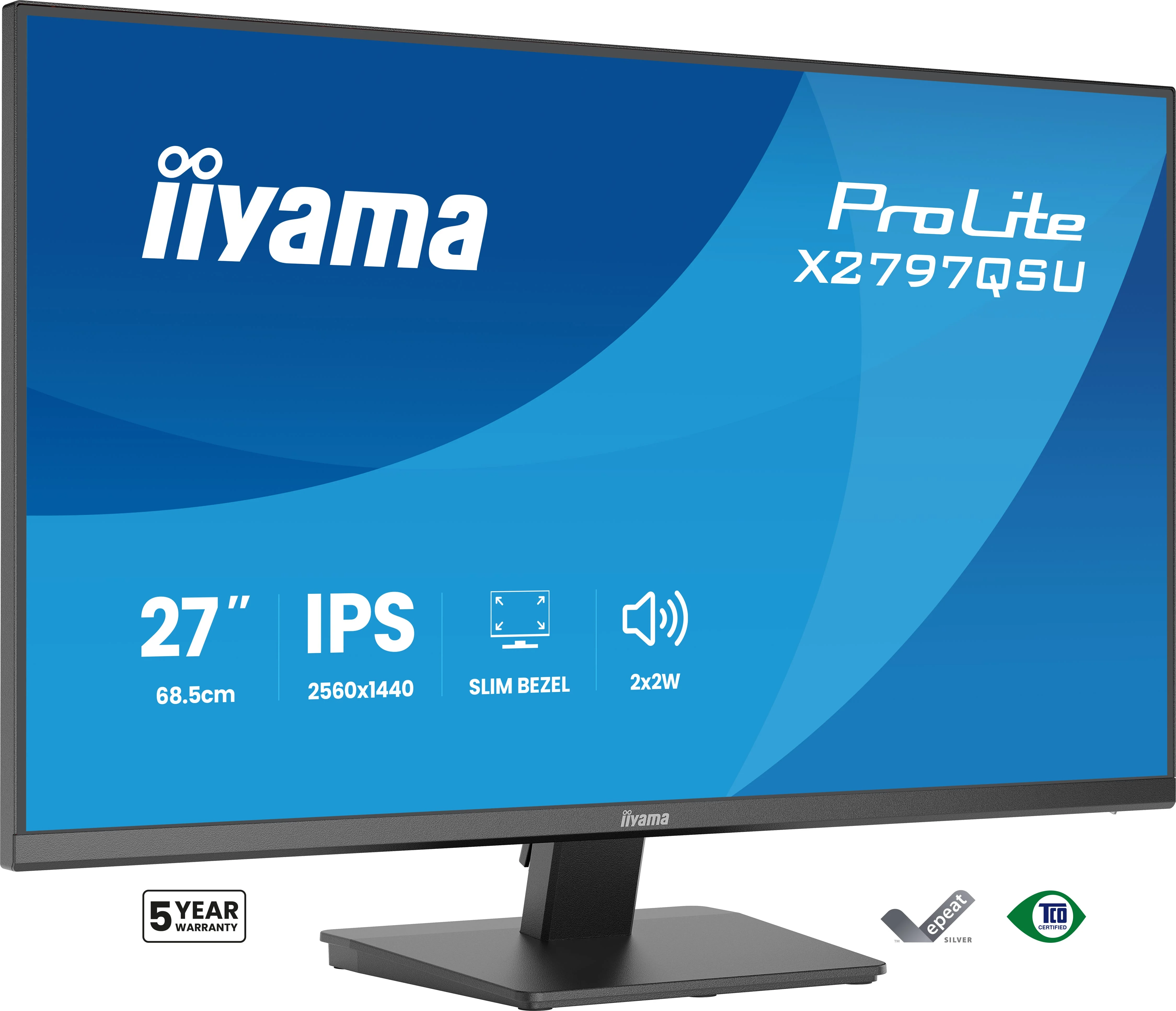 iiyama ProLite X2797QSU-B1 Computerbildschirm 68,6 cm (27") 2560 x 1440 Pixel Quad HD LED Schwarz