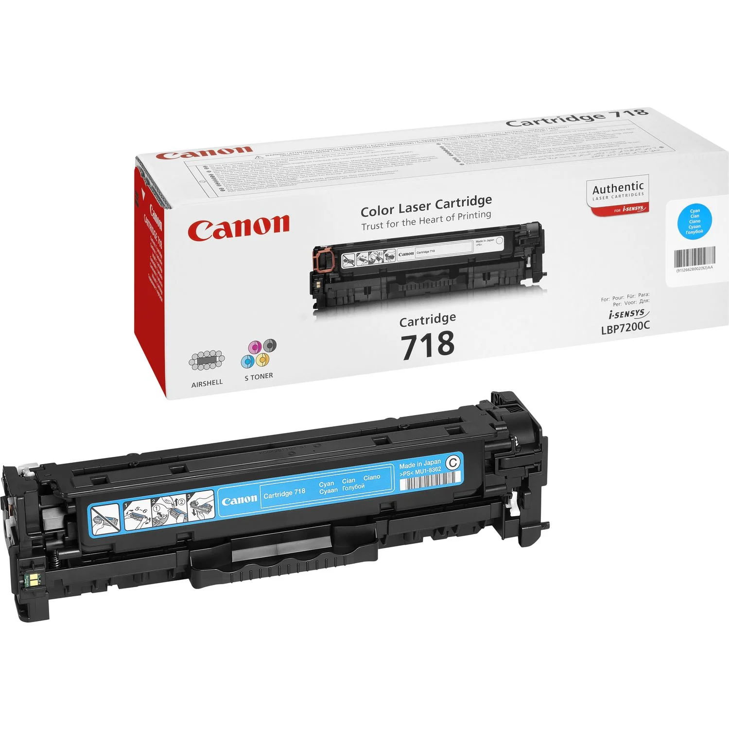 Canon CRG-718 C Tonerkartusche 1 Stück(e) Original Cyan