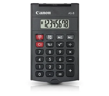 Canon AS-8 Taschenrechner Tasche Display-Rechner Grau