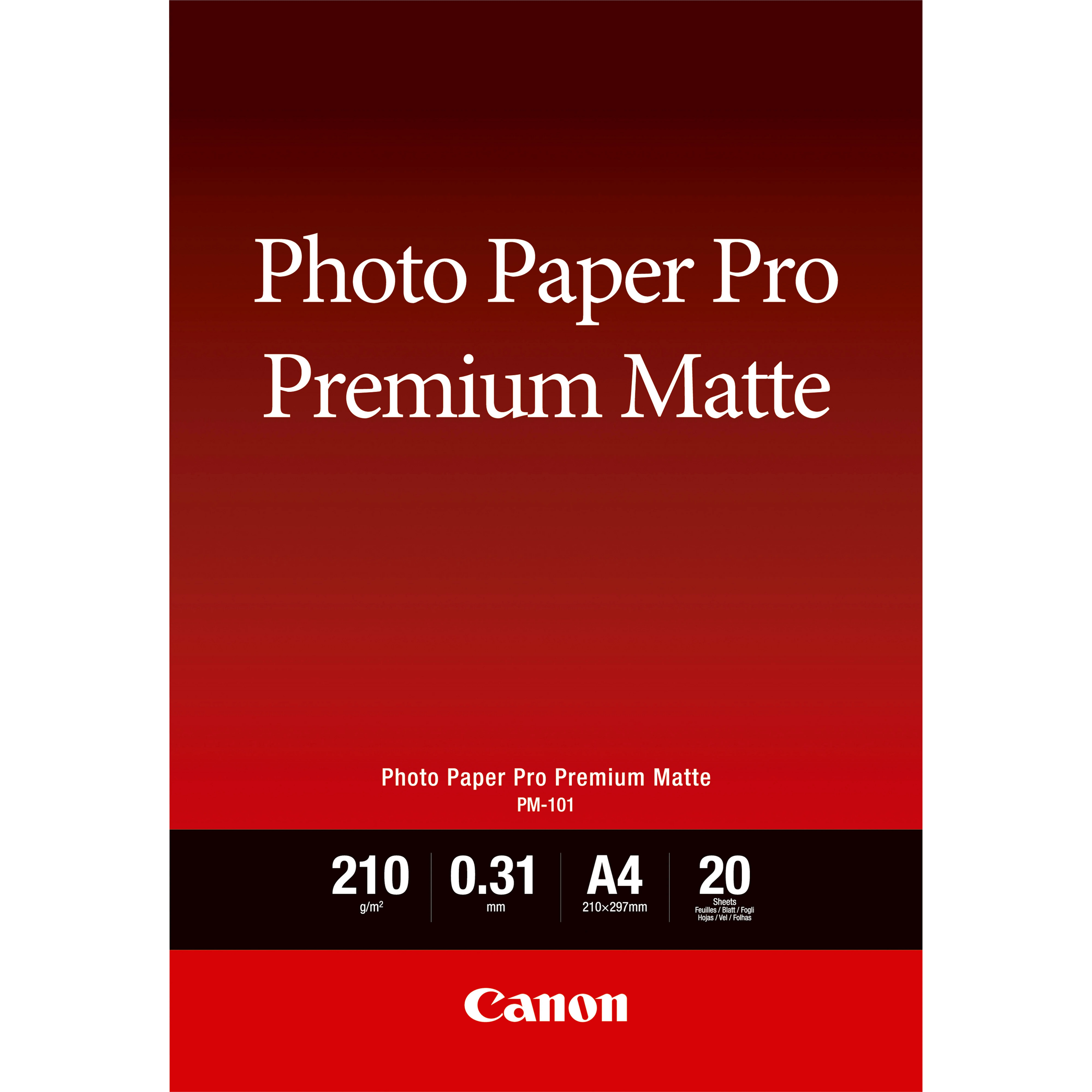 Canon PM-101 Premium-Fotopapier matt A4, 20 Blatt