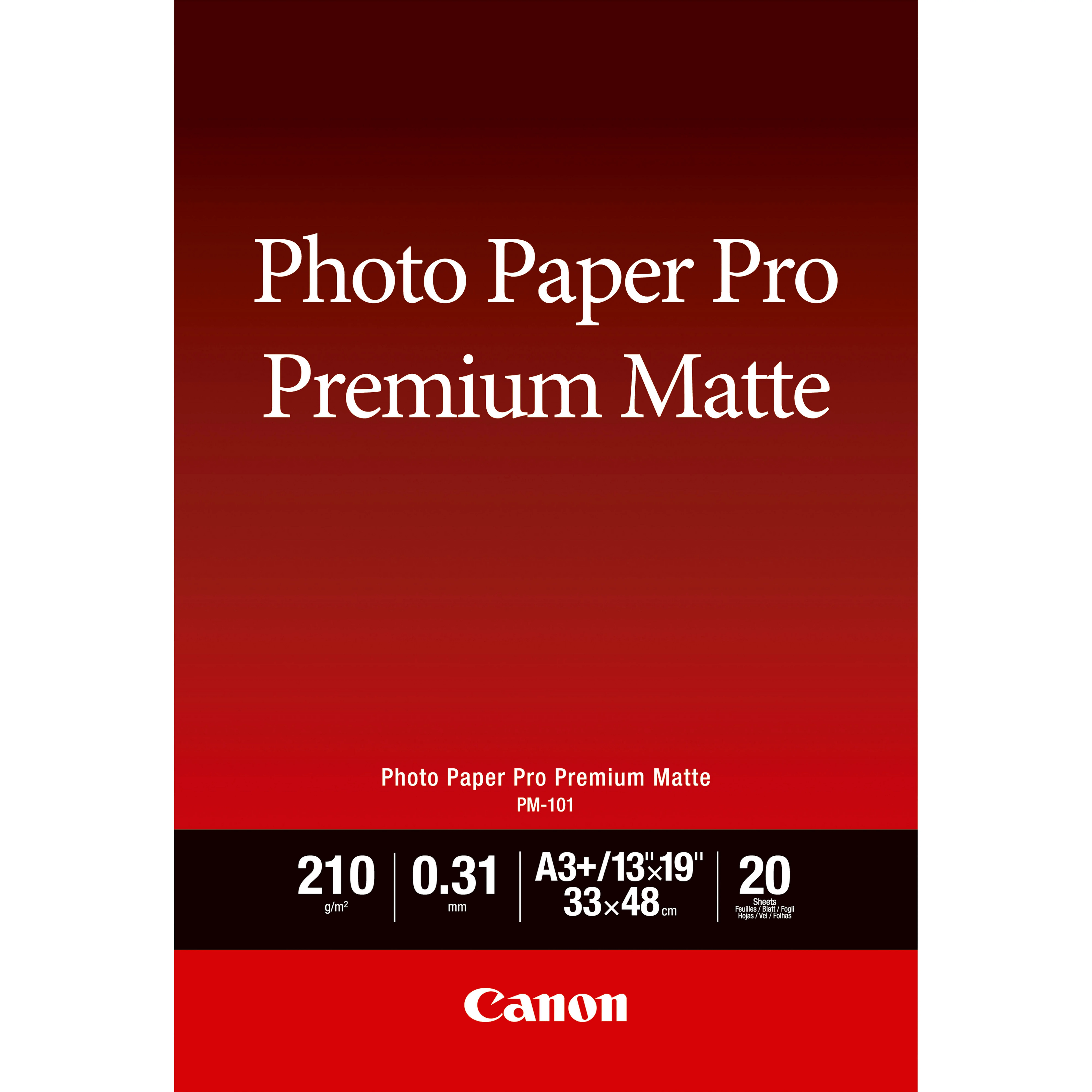 Canon PM-101 Premium-Fotopapier matt A3 Plus – 20 Blatt