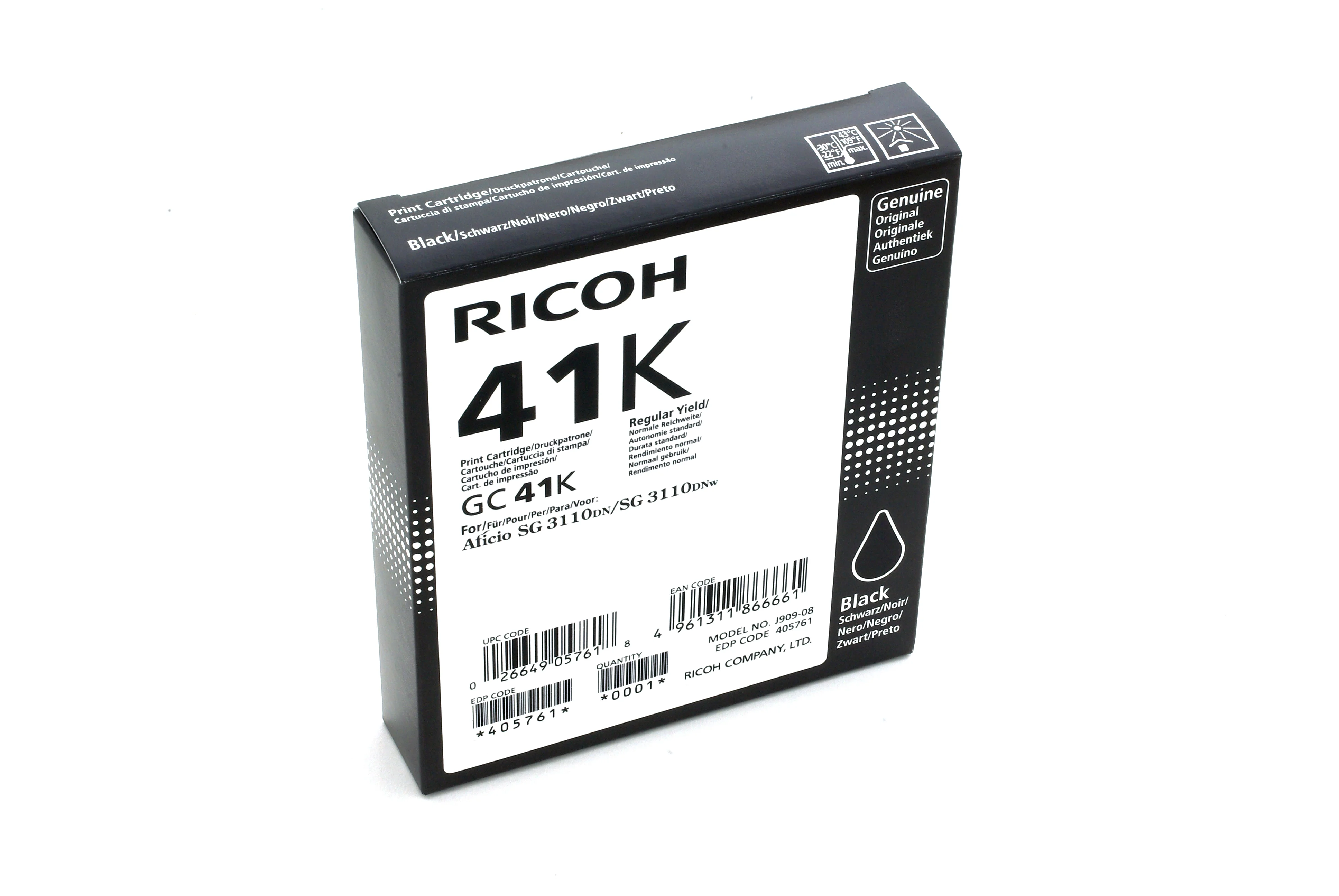 Ricoh 405761 Druckerpatrone 1 Stück(e) Original Standardertrag Foto schwarz