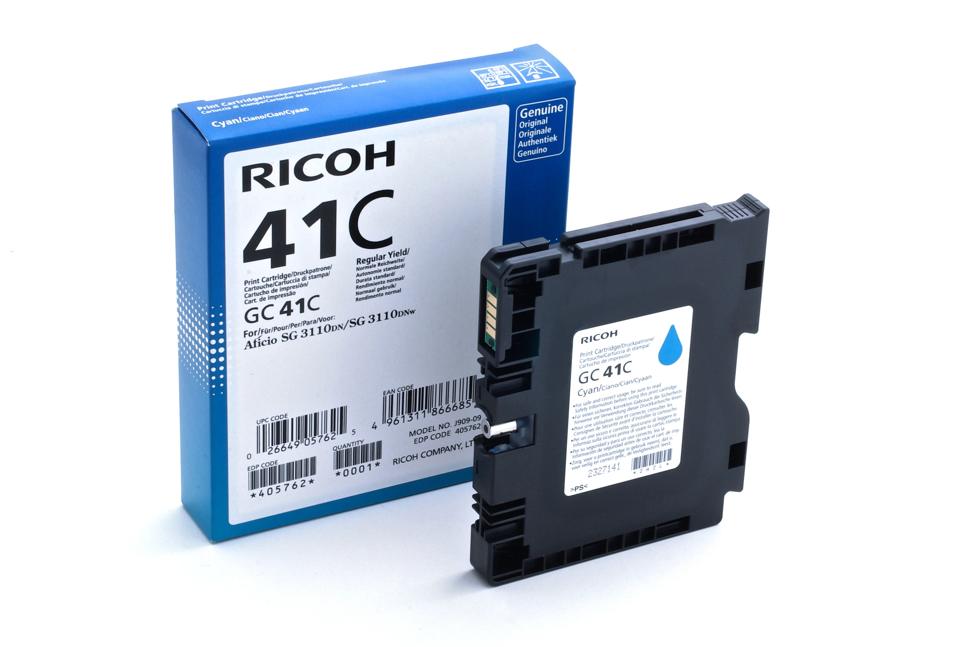 Ricoh 405762 Druckerpatrone 1 Stück(e) Original Standardertrag Cyan