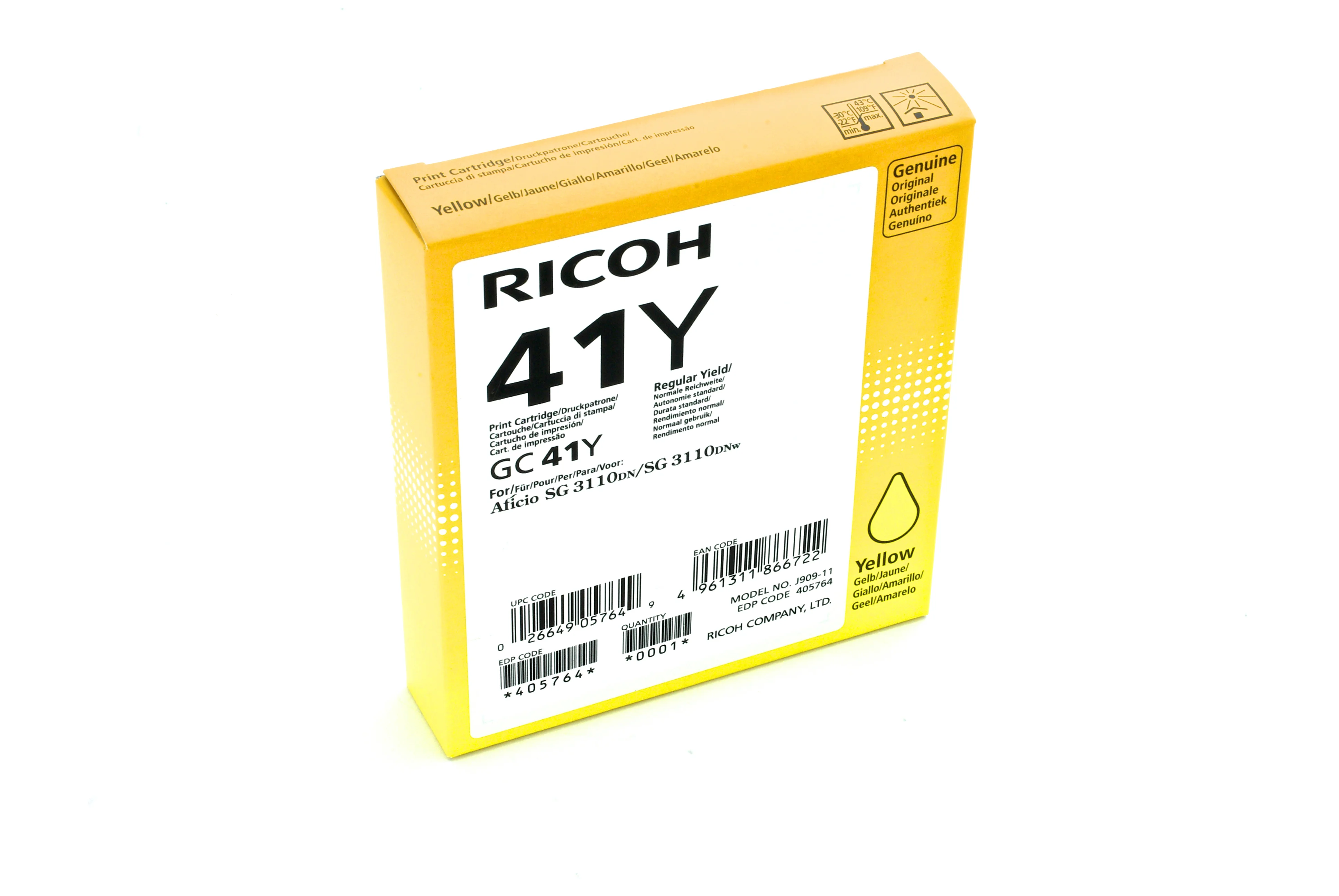 Ricoh 405764 Druckerpatrone 1 Stück(e) Original Standardertrag Gelb