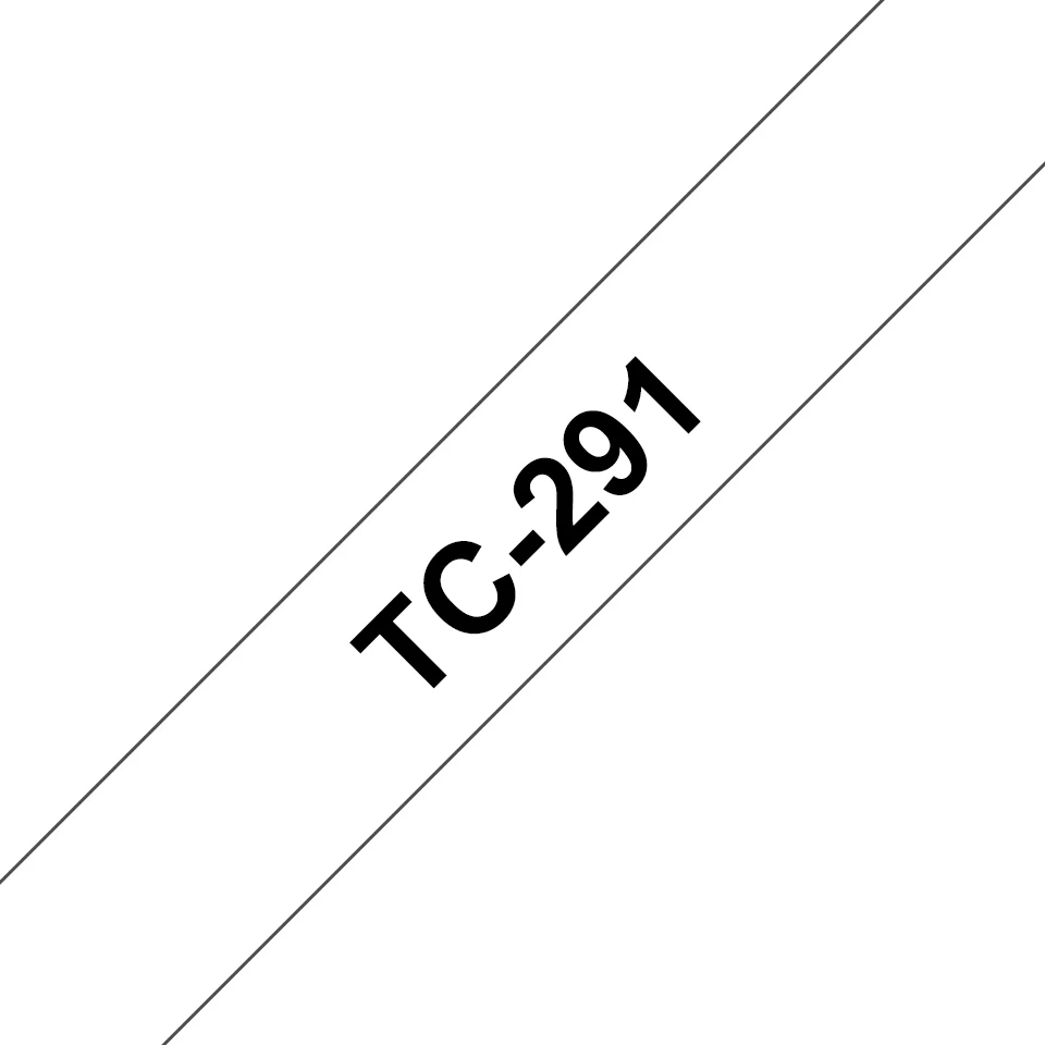 Brother TC-291 Etiketten erstellendes Band Schwarz auf weiss