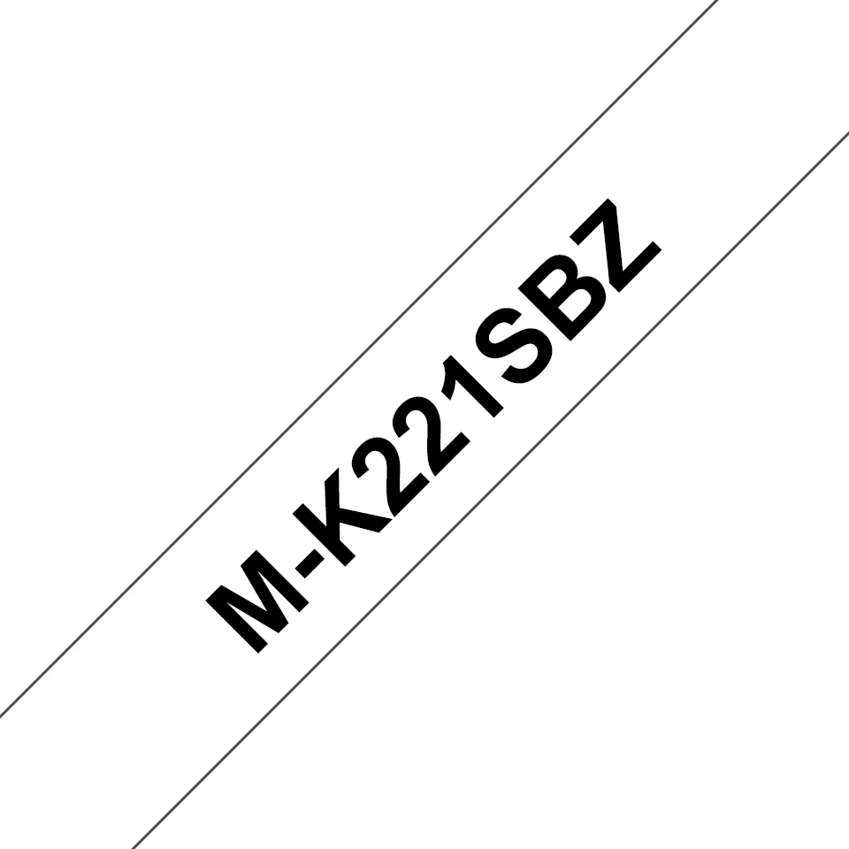 Brother M-K221SBZ Etiketten erstellendes Band Schwarz auf weiss