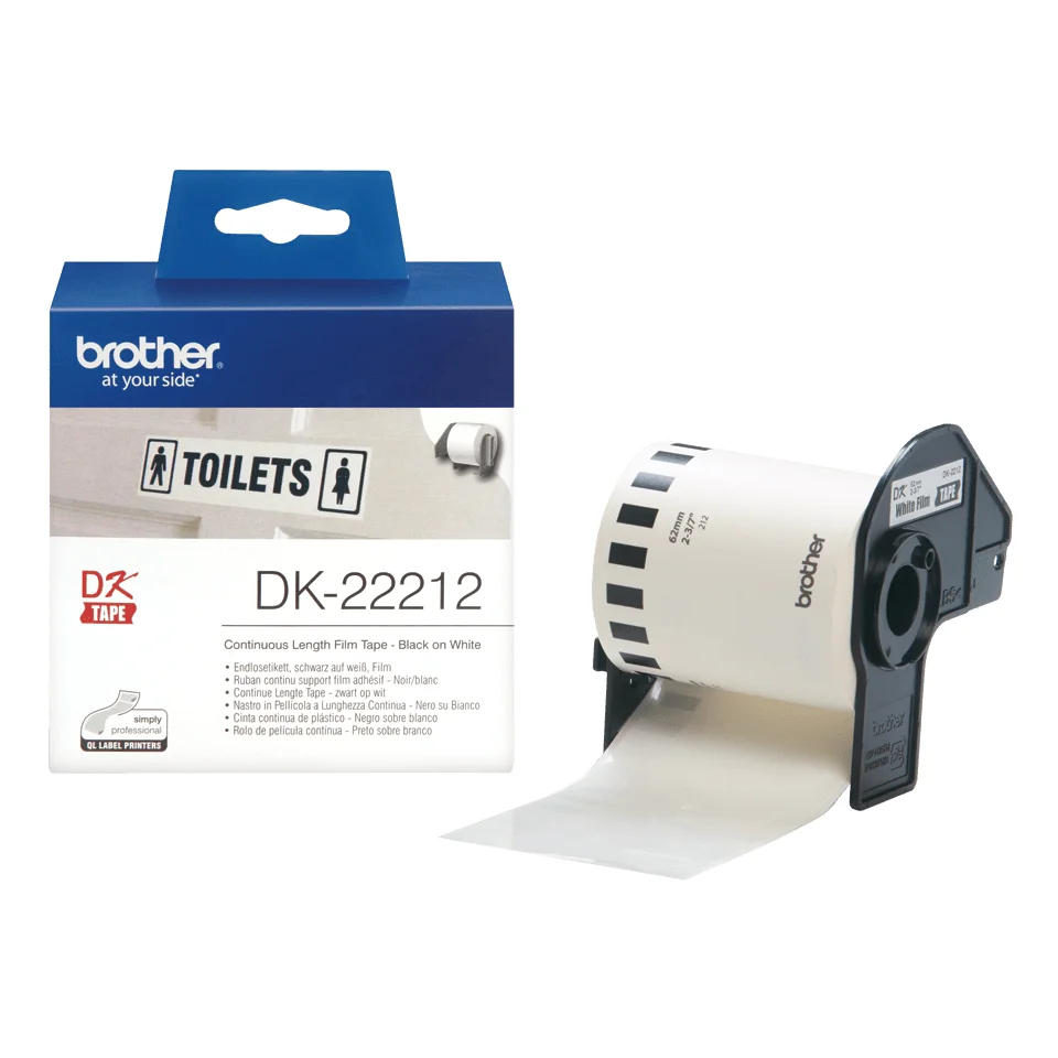 Brother DK-22212 Etiketten erstellendes Band Schwarz auf weiss