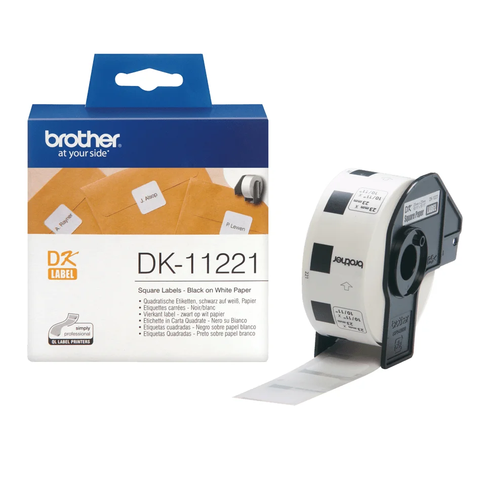 Brother DK-11221 Etiketten erstellendes Band Schwarz auf weiss