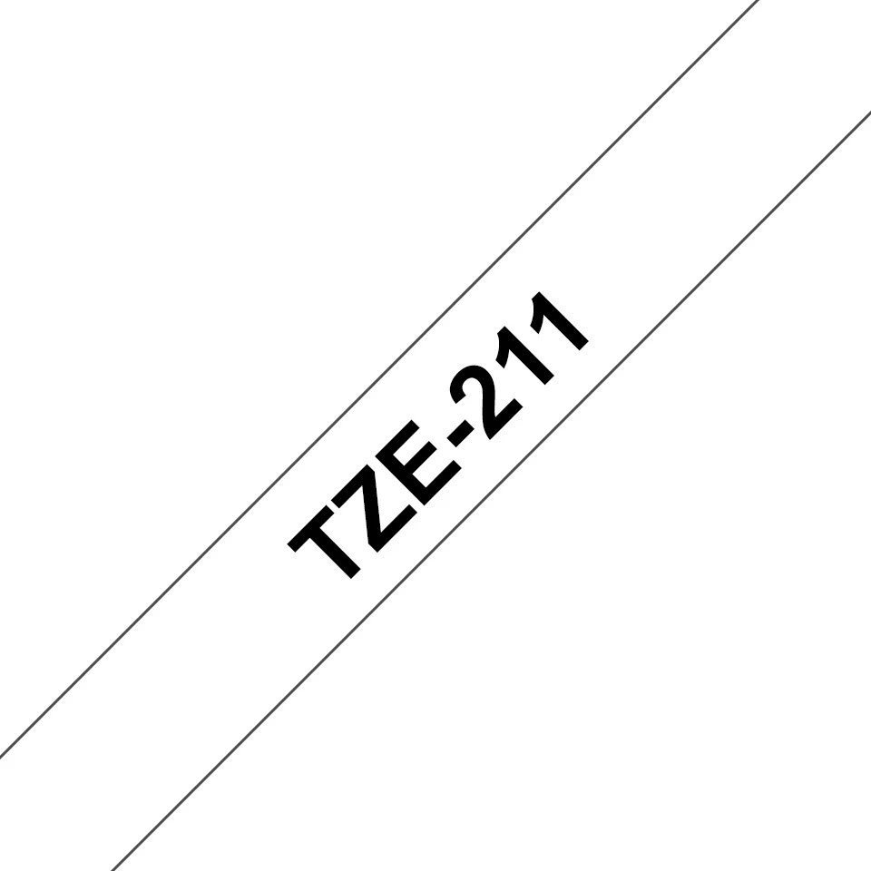 Brother TZe-211 Etiketten erstellendes Band Schwarz auf weiss