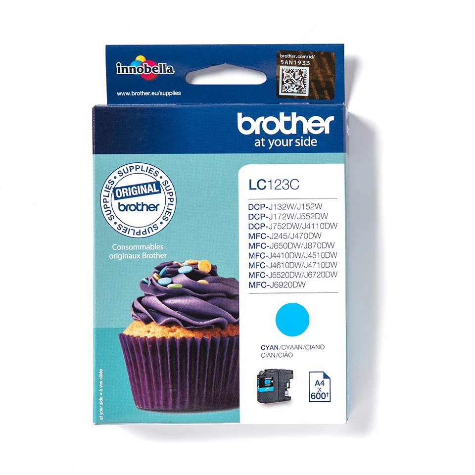Brother LC123C Druckerpatrone 1 Stück(e) Original Cyan