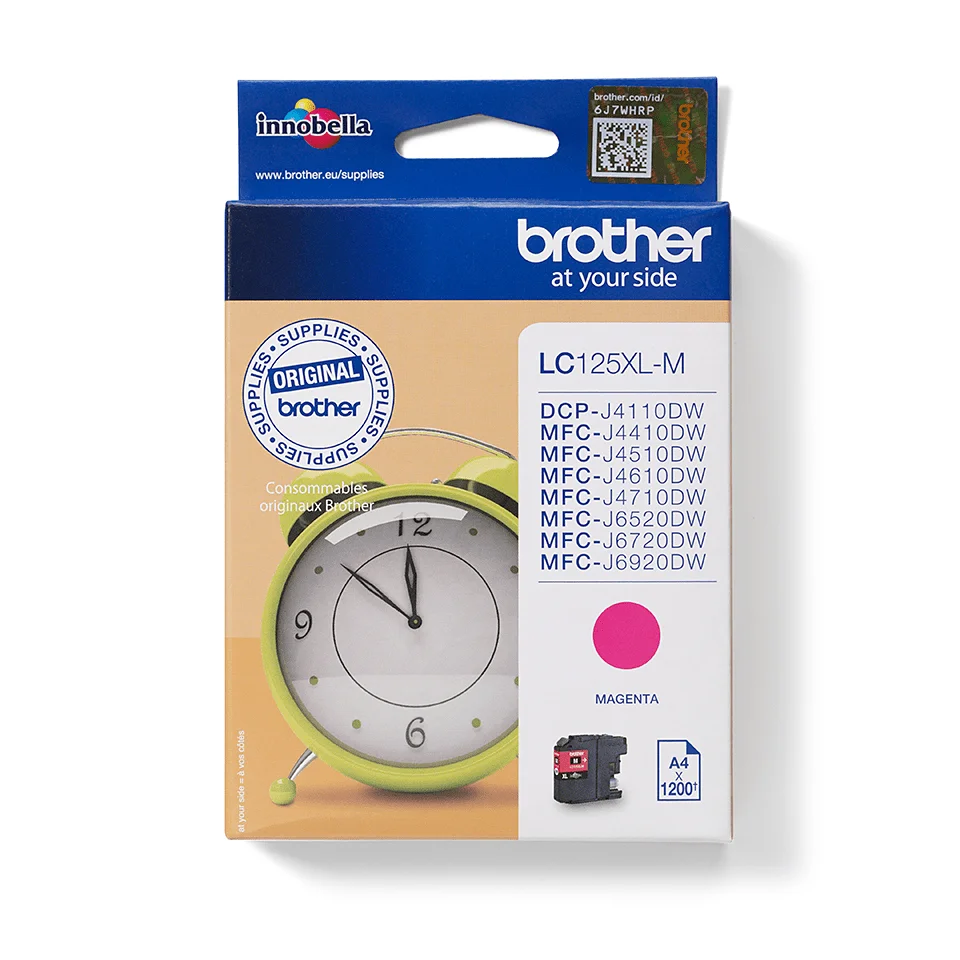 Brother LC125XLM Druckerpatrone 1 Stück(e) Original Extrahohe (Super-) Ausbeute Magenta