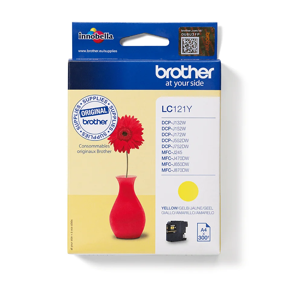 Brother LC-121Y Druckerpatrone 1 Stück(e) Original Gelb