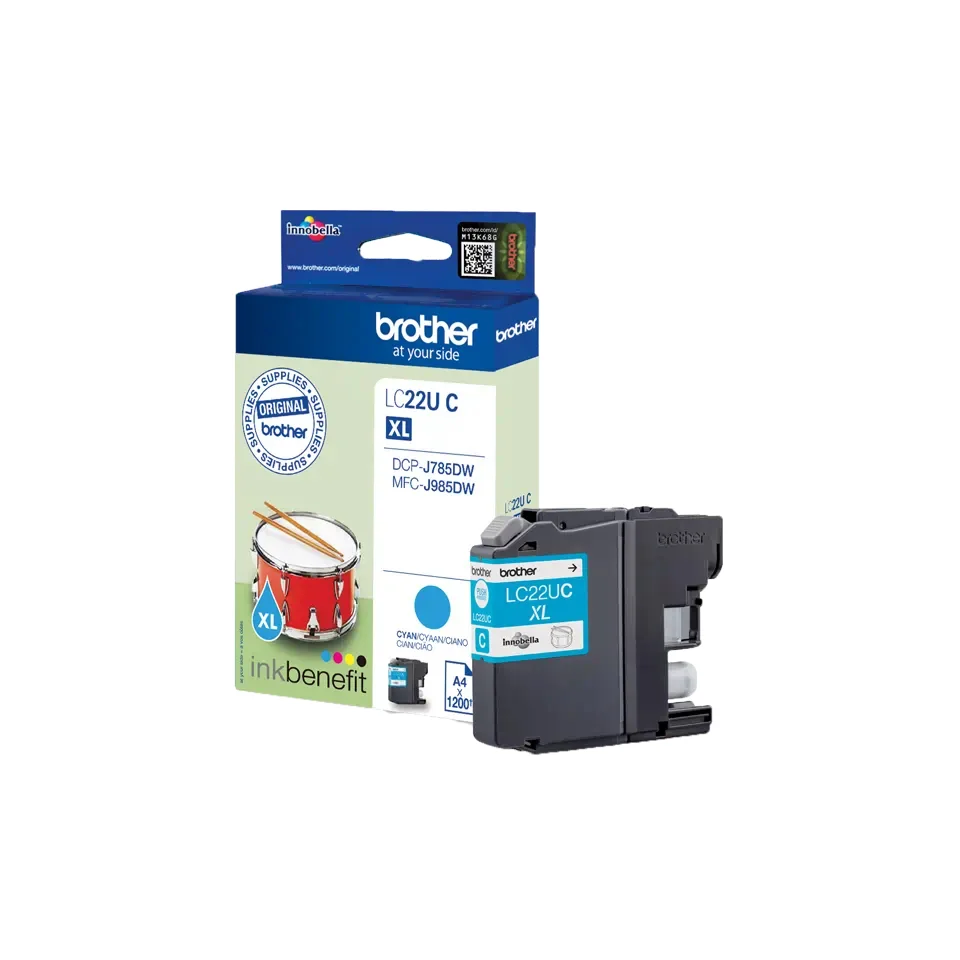 Brother LC22UC Druckerpatrone 1 Stück(e) Original Hohe (XL-) Ausbeute Cyan