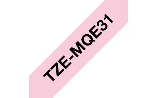 Brother TZEMQE31 Etiketten erstellendes Band Schwarz auf Rosa TZe