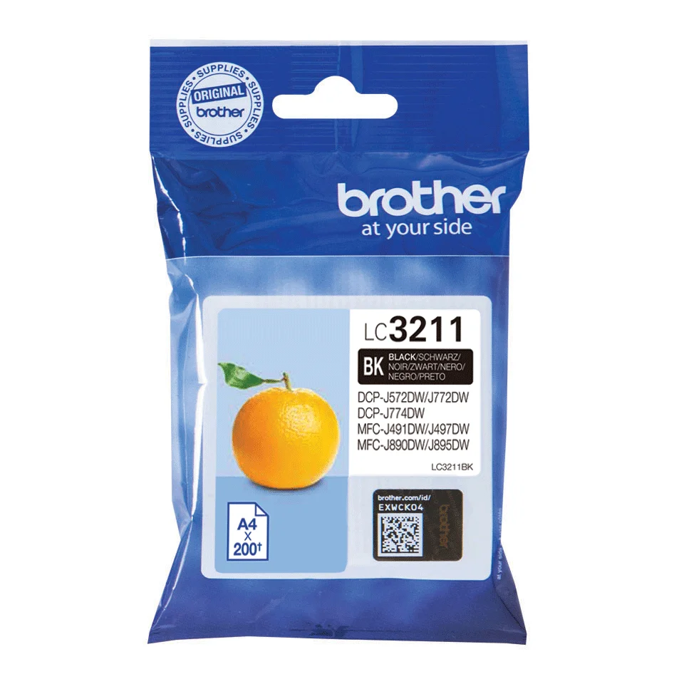 Brother LC3211BK Druckerpatrone 1 Stück(e) Original Standardertrag Schwarz