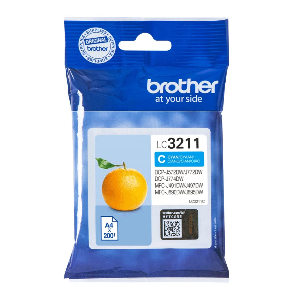 Brother LC3211C Druckerpatrone 1 Stück(e) Original Standardertrag Cyan