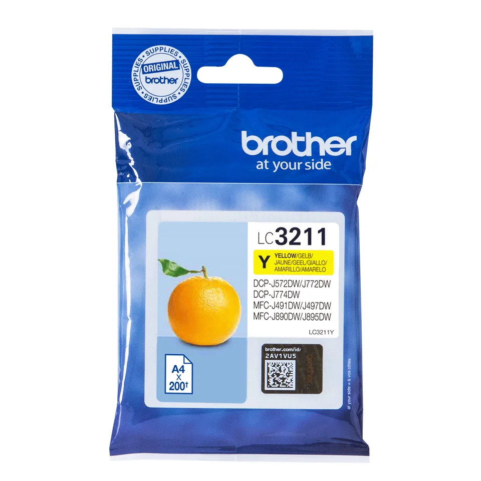 Brother LC3211Y Druckerpatrone 1 Stück(e) Original Standardertrag Gelb