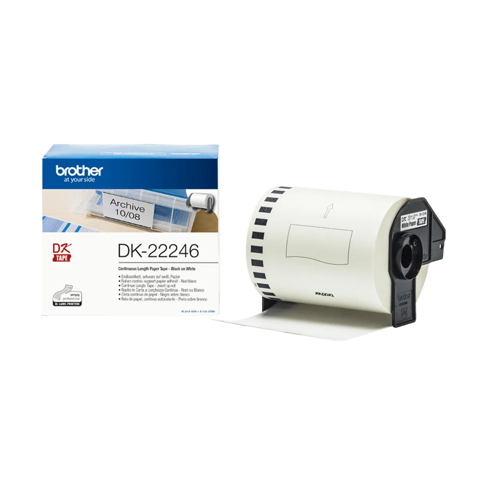 Brother DK-22246 Etiketten erstellendes Band Schwarz auf weiss