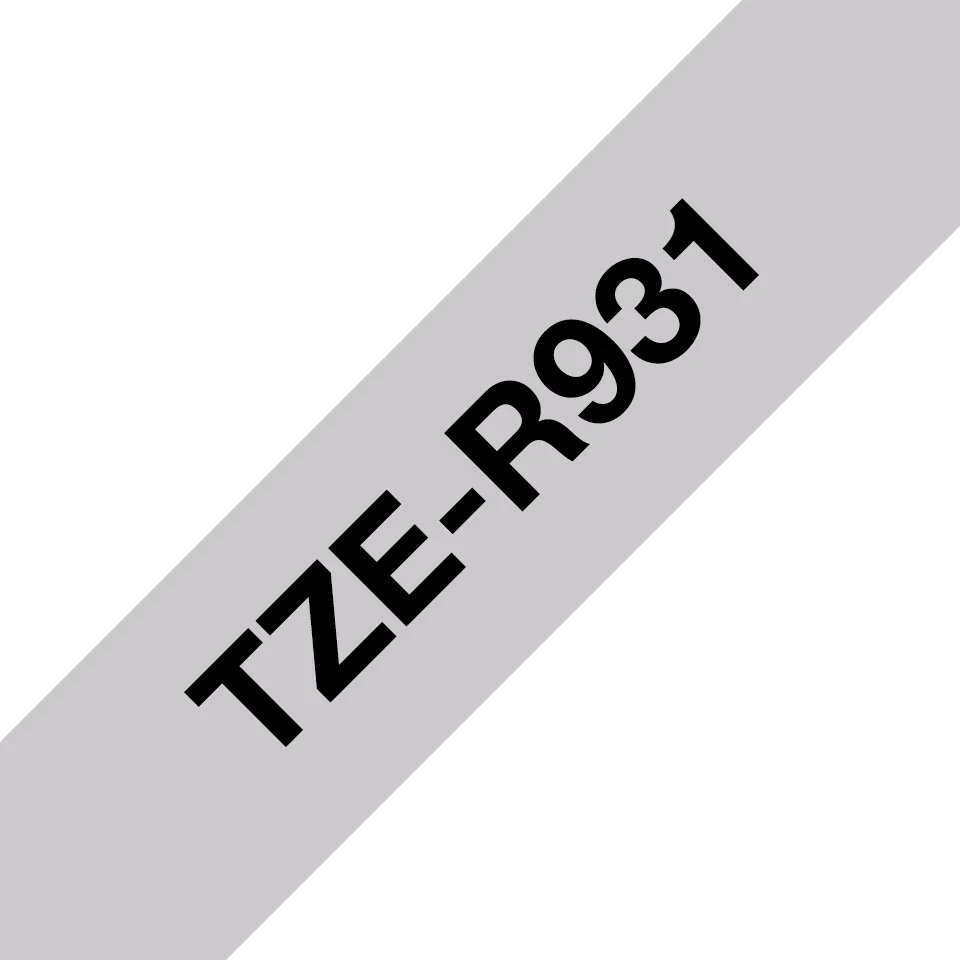 Brother TZE-R931 Etiketten erstellendes Band schwarz auf silber