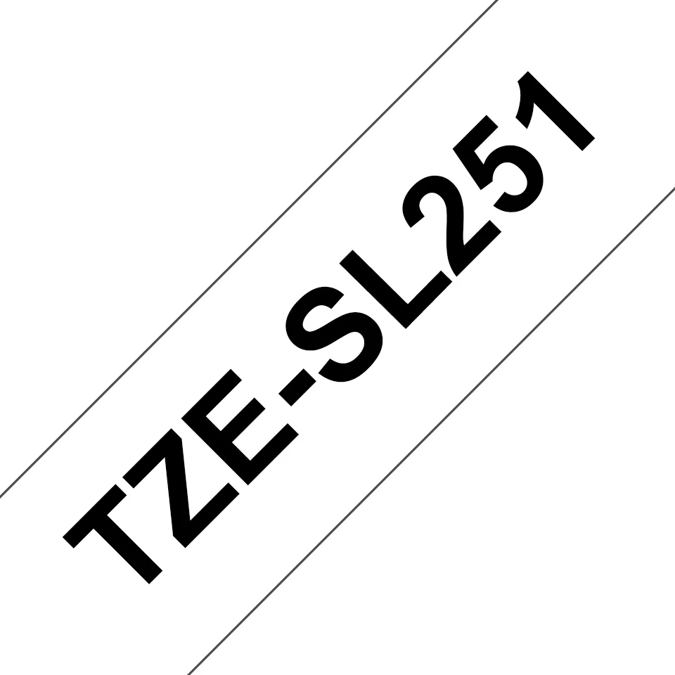 Brother TZESL251 Etiketten erstellendes Band Schwarz auf weiss