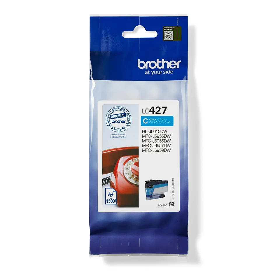Brother LC427C Druckerpatrone 1 Stück(e) Original Standardertrag Cyan