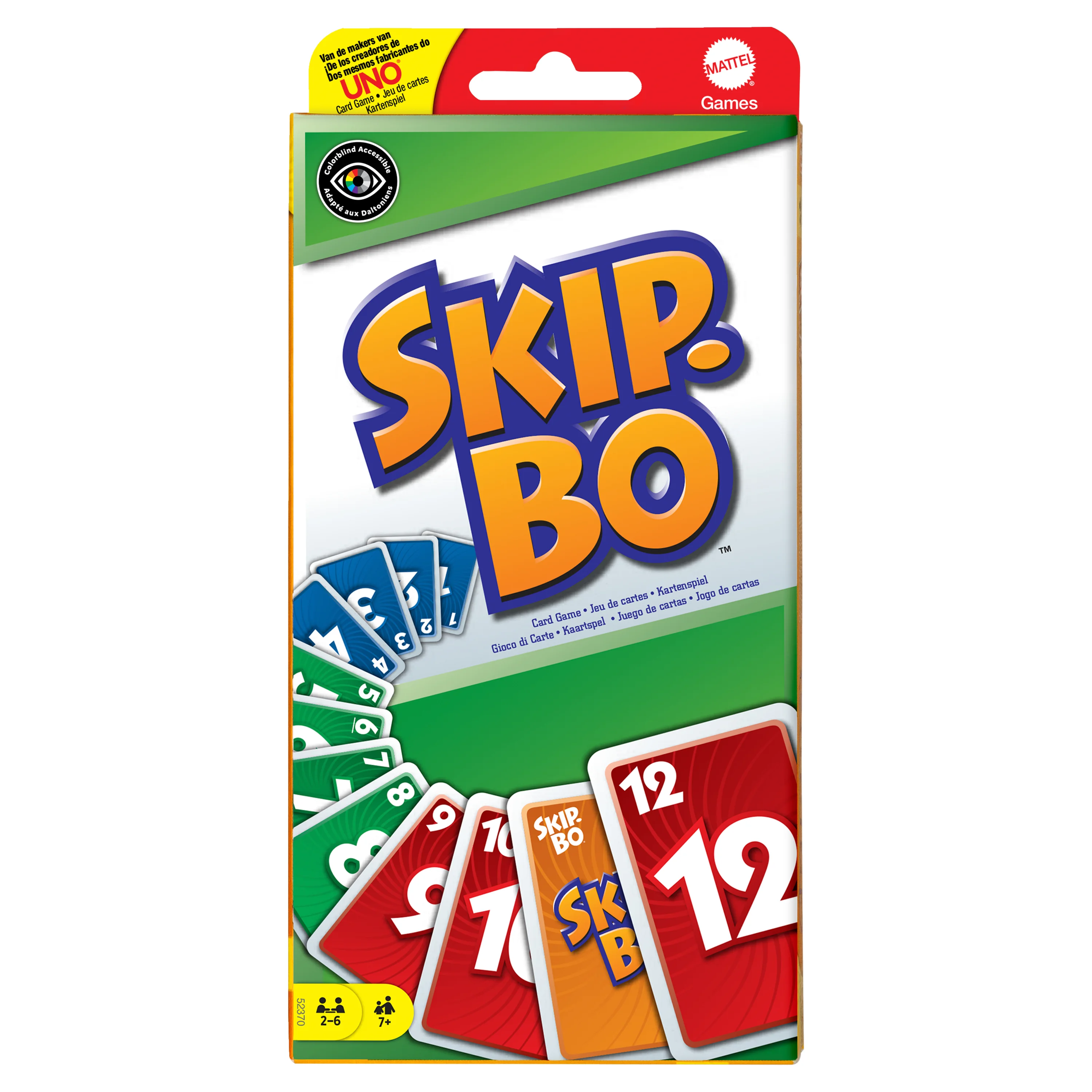 Mattel Games SKIP-BO, Kartenspiel, Gesellschaftsspiel, Familienspiel, Kinderspiel