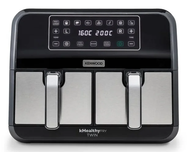 Kenwood HFM20.000MB Fritteuse Doppel 8 l Eigenständig 1700 W Heißluftfritteuse Schwarz