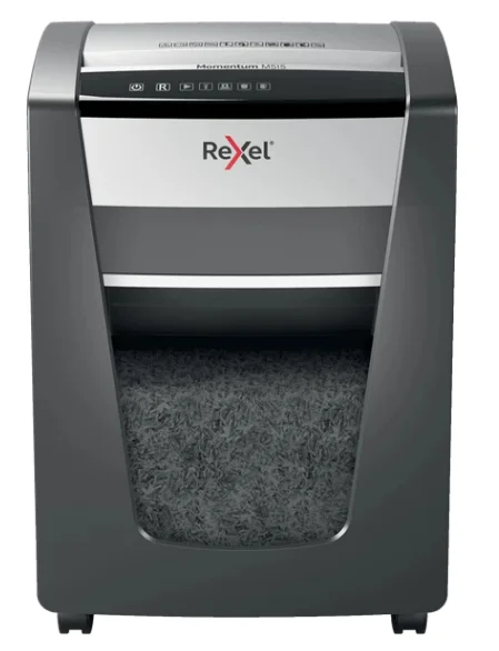 Rexel M515 Aktenvernichter Mikrogeschnittene Zerkleinerung 60 dB 23 cm Schwarz, Silber