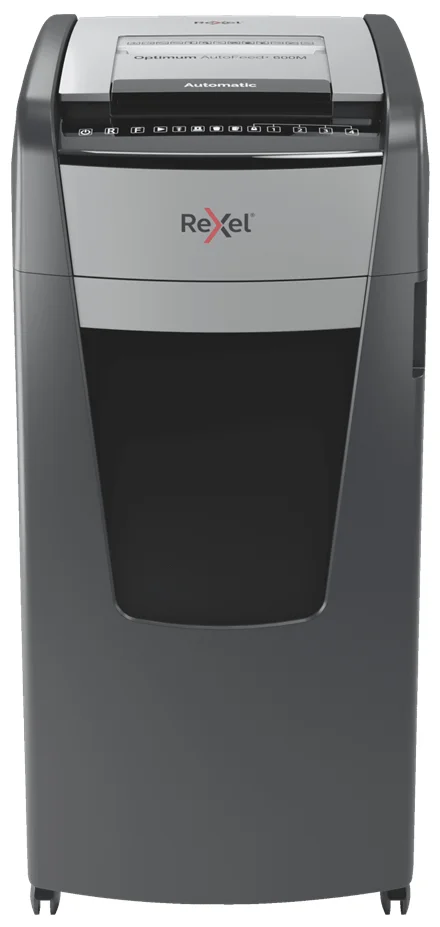 Rexel AutoFeed+ 600M Aktenvernichter Mikrogeschnittene Zerkleinerung 55 dB 23 cm Schwarz, Grau