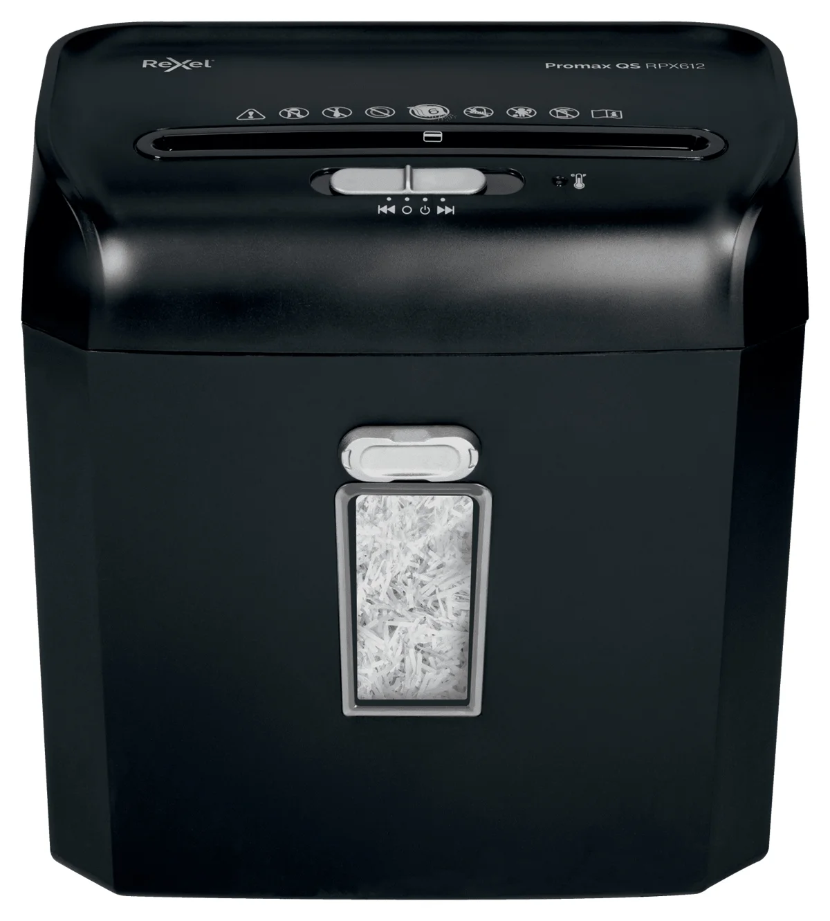 Rexel ProMax RPX612 Aktenvernichter Kreuzschreddern 58 dB 22 cm Schwarz