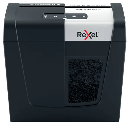 Rexel Secure MC3 Aktenvernichter Kreuzschreddern 55 dB Schwarz, Silber