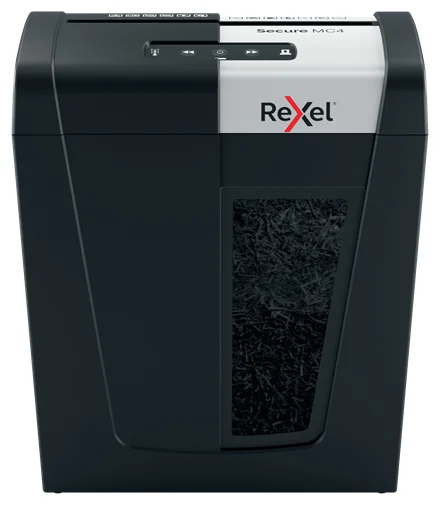 Rexel Secure MC4 Aktenvernichter Mikrogeschnittene Zerkleinerung 60 dB Schwarz, Silber