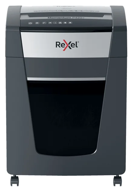 Rexel P420+ Aktenvernichter Kreuzschreddern 55 dB Schwarz