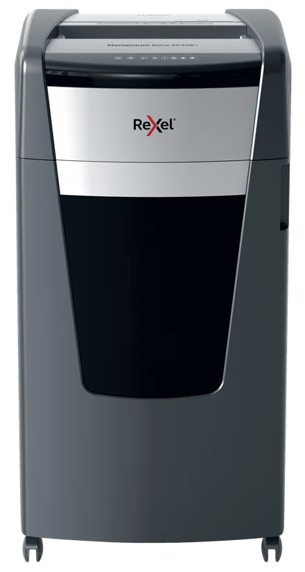 Rexel Momentum Extra XP422+ Aktenvernichter Partikelschnitt-Zerkleinerung 55 dB Schwarz