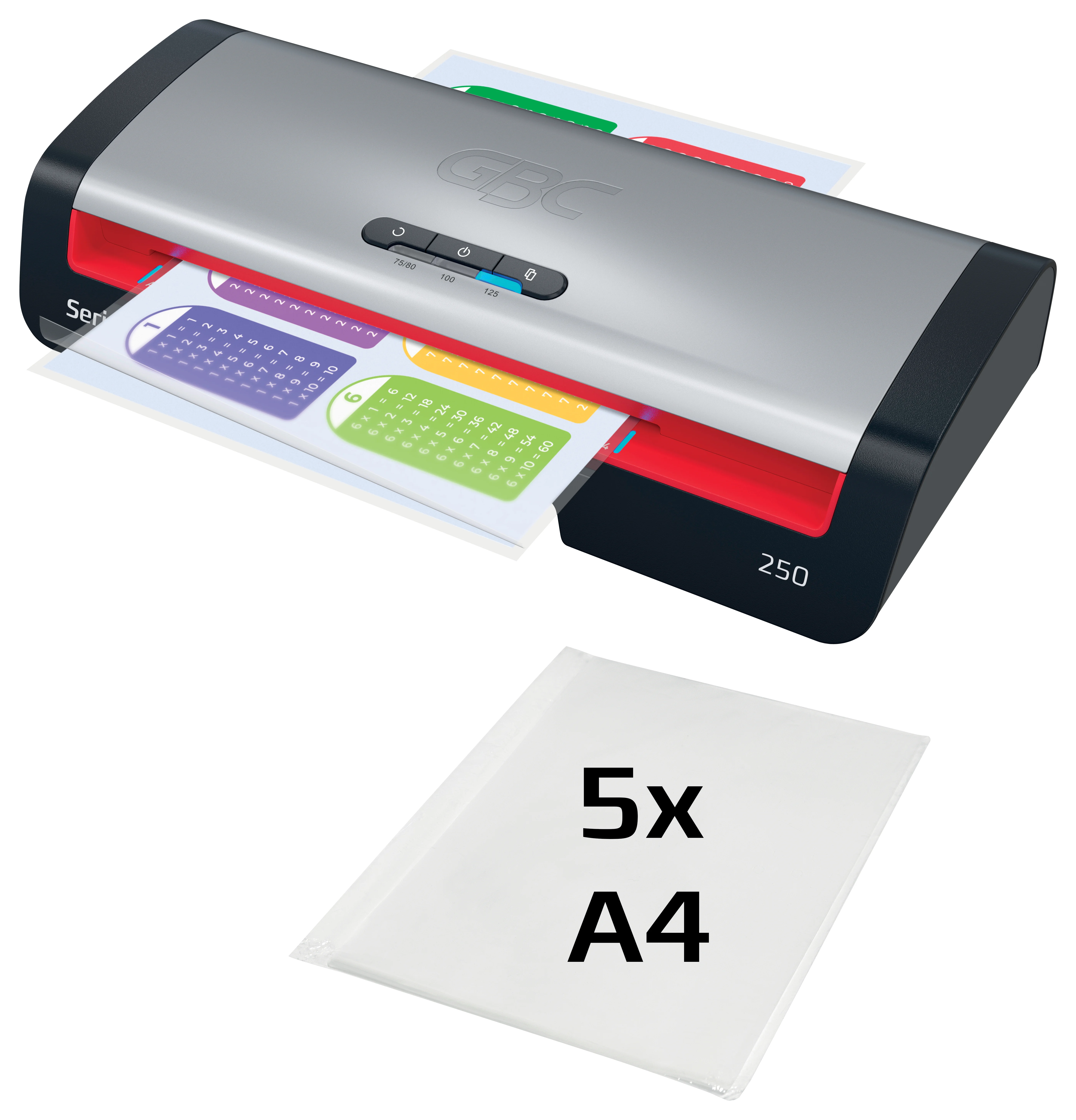 GBC 4410070EU Laminiergerät Heisslaminator 500 mm/min Schwarz, Edelstahl