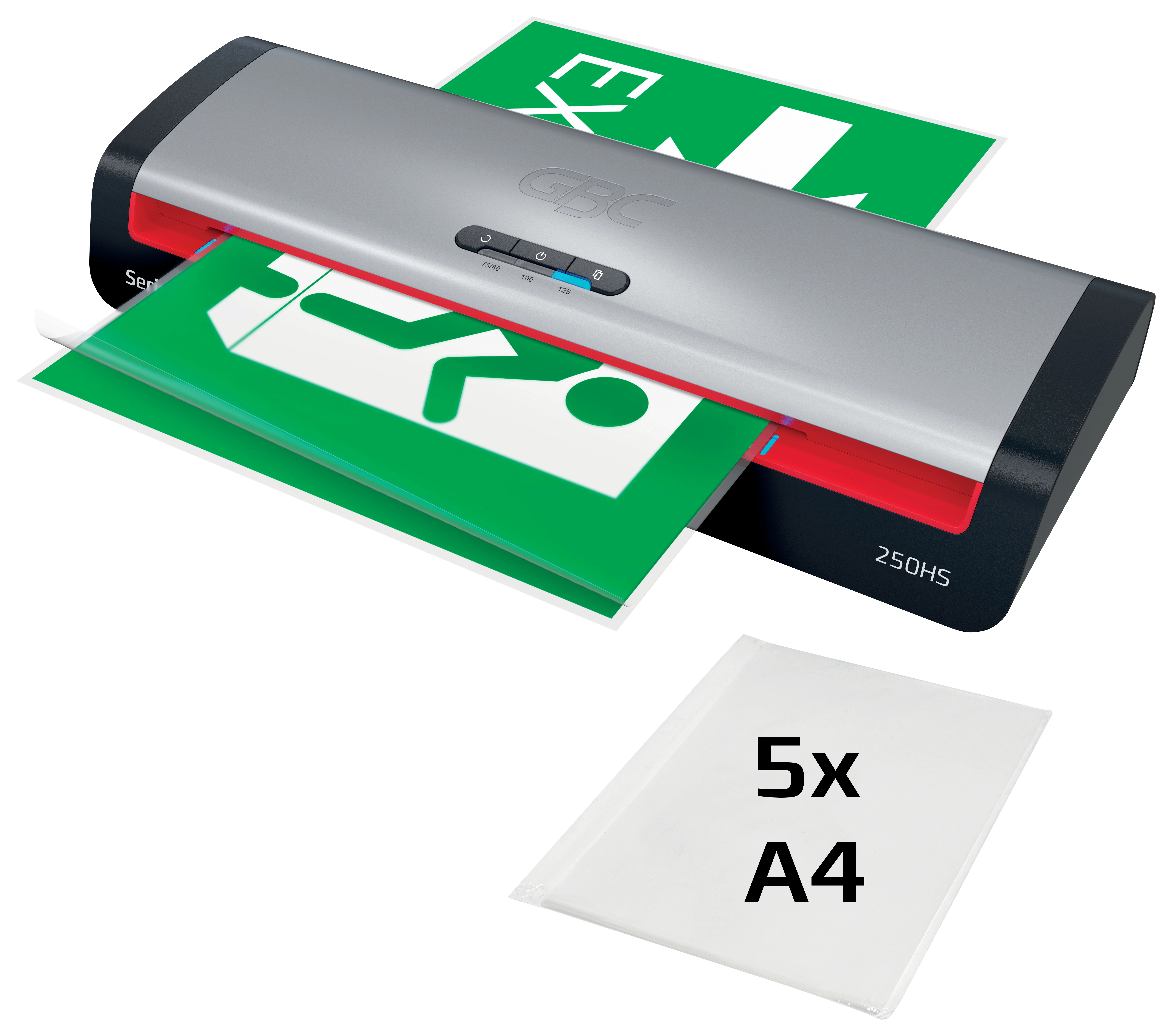GBC 4410071EU Laminiergerät Heisslaminator 500 mm/min Schwarz, Edelstahl