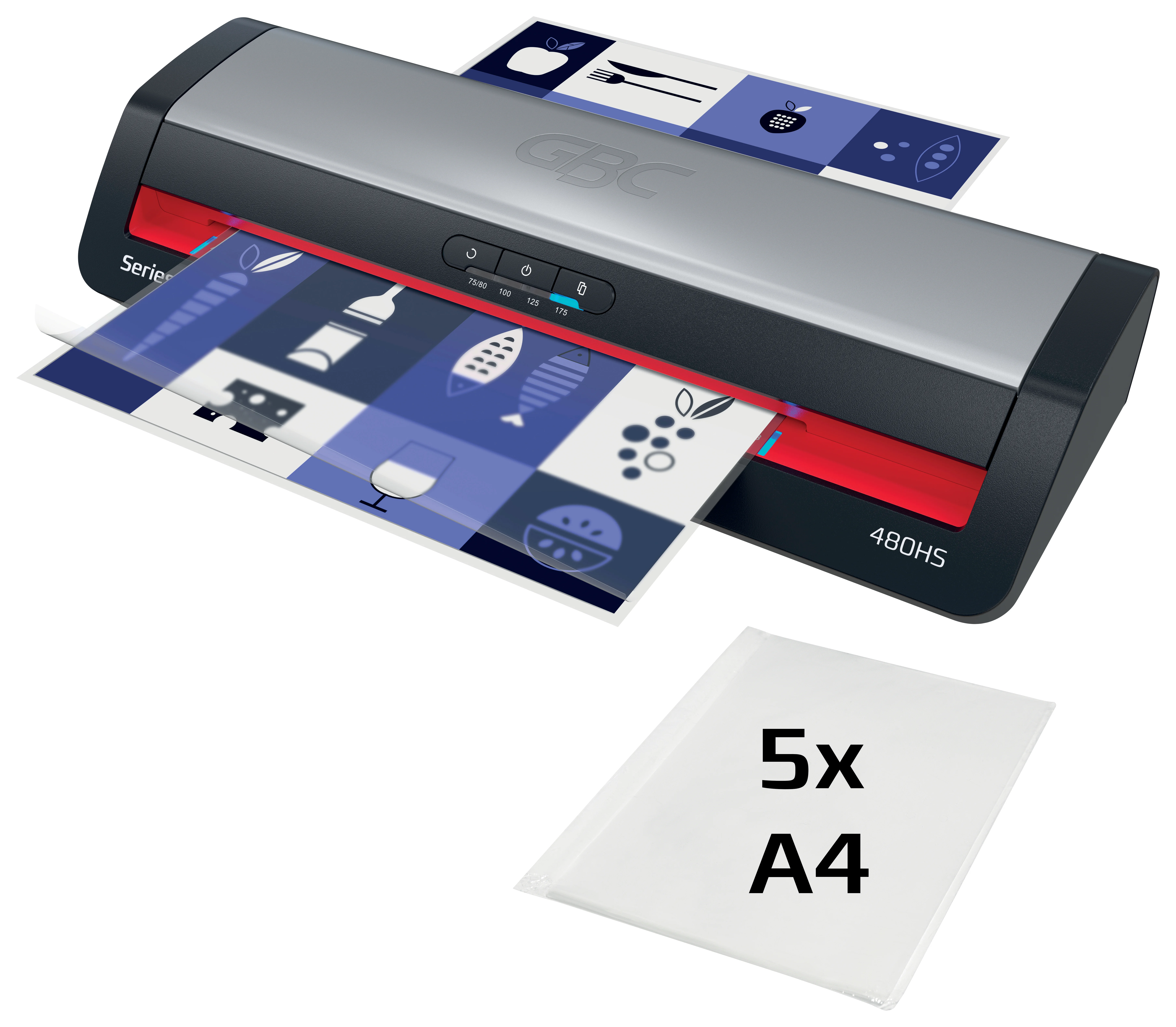 GBC 4410072EU Laminiergerät Heisslaminator 800 mm/min Schwarz, Edelstahl