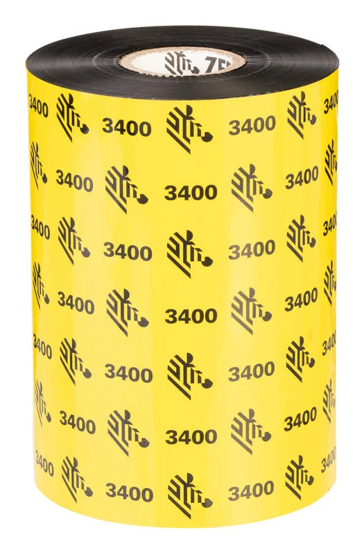 Zebra 3400 High Performance Wax-Resin Thermoband 450 m Schwarz