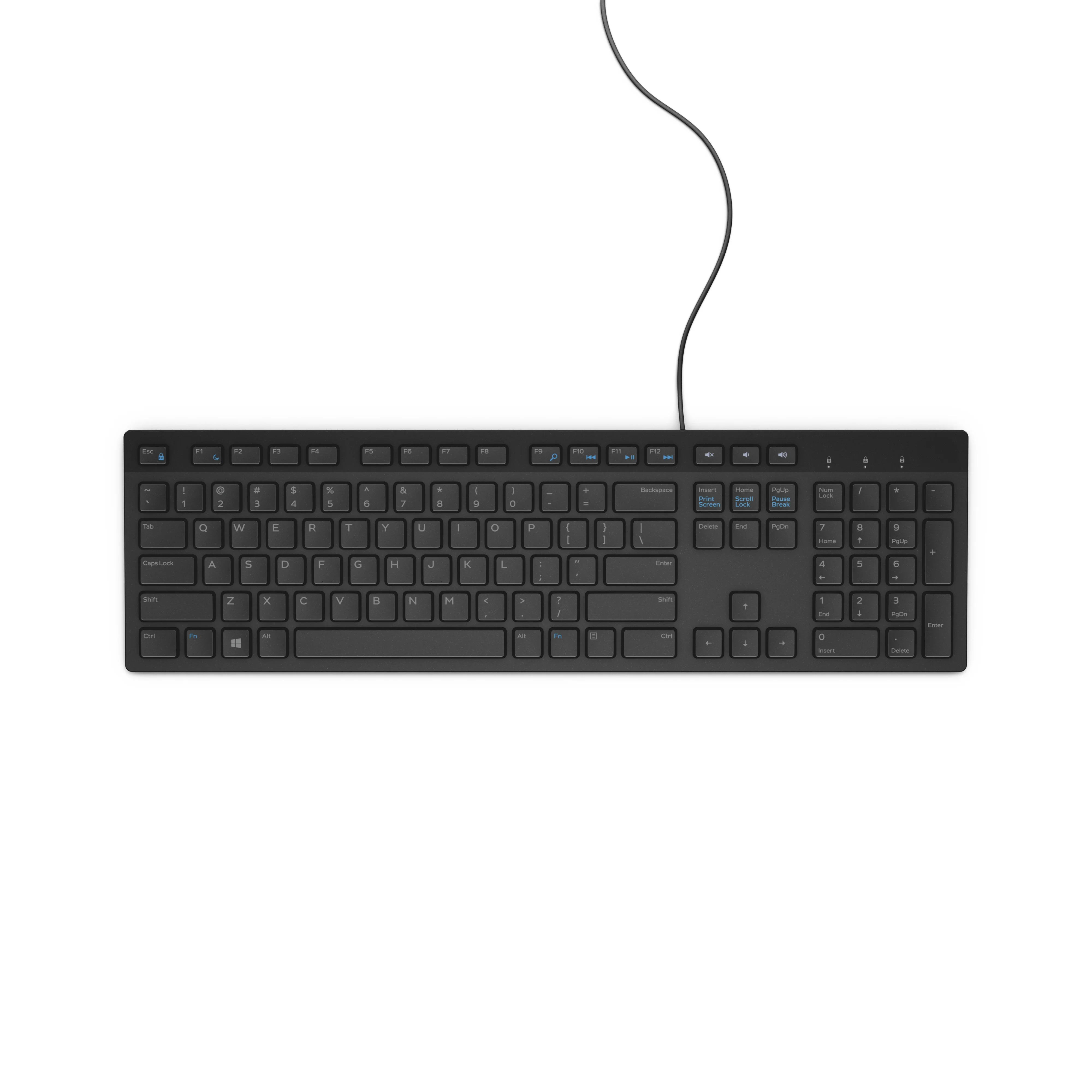 DELL kabelgebundene Tastatur – KB216 - US international (QWERTY) - schwarz - (RTL BOX)