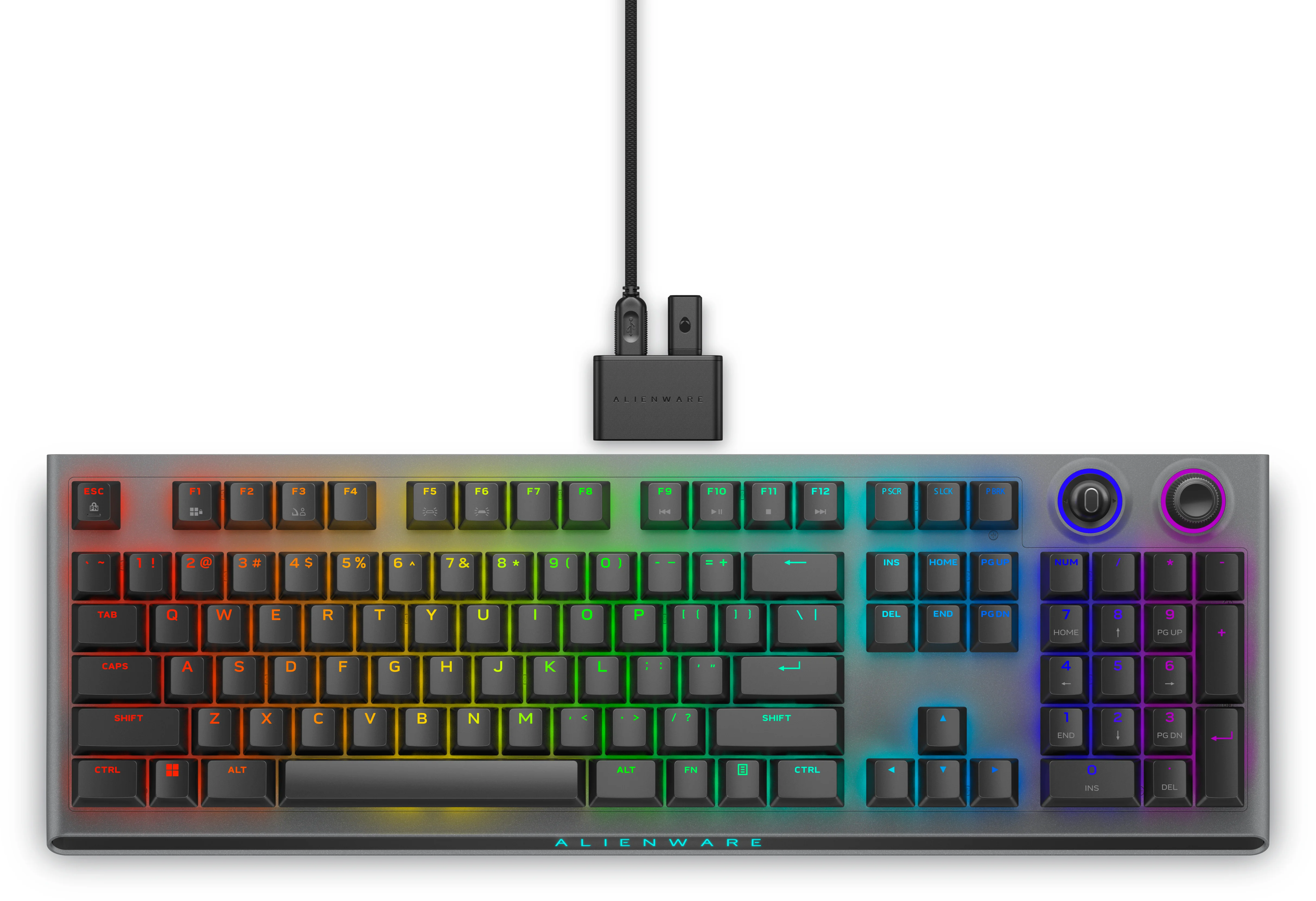 Alienware Tri-Mode AW920K Tastatur Gaming USB + RF Wireless + Bluetooth Grau