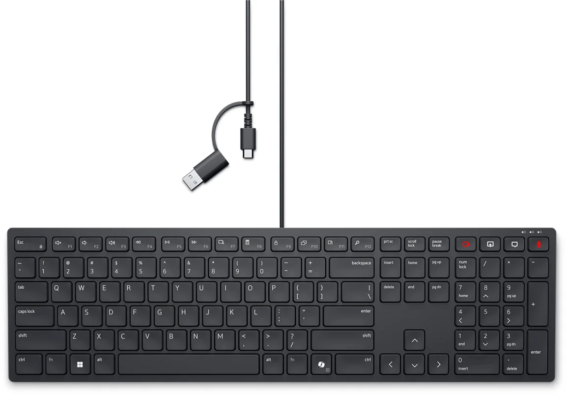 DELL Pro kabelgebundene Collaboration-Tastatur – KB525C - deutsch (QWERTZ)
