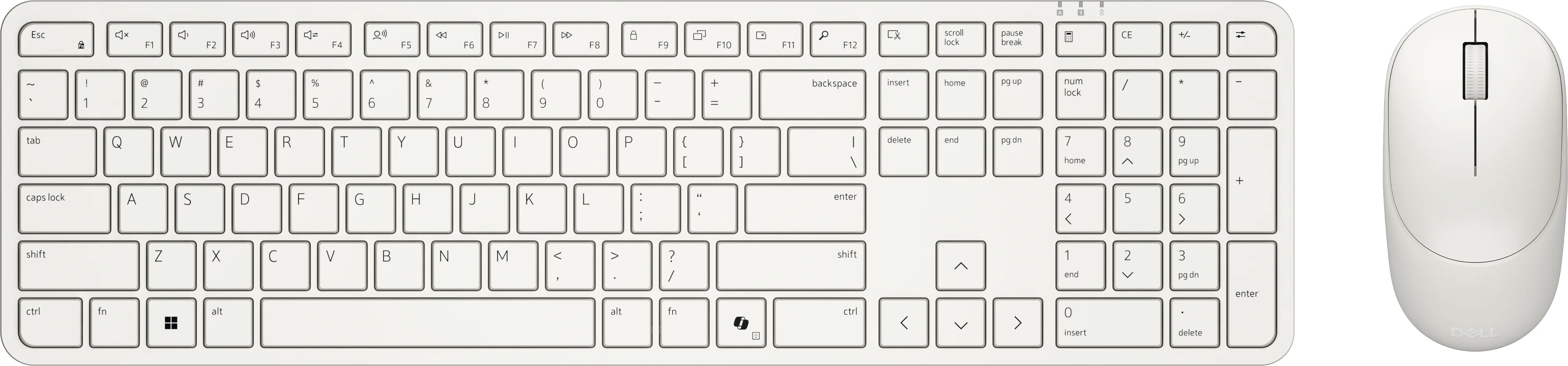 DELL Pro 5 KM526 Tastatur Maus enthalten Heimbüro RF Wireless QWERTZ Deutsch Weiß