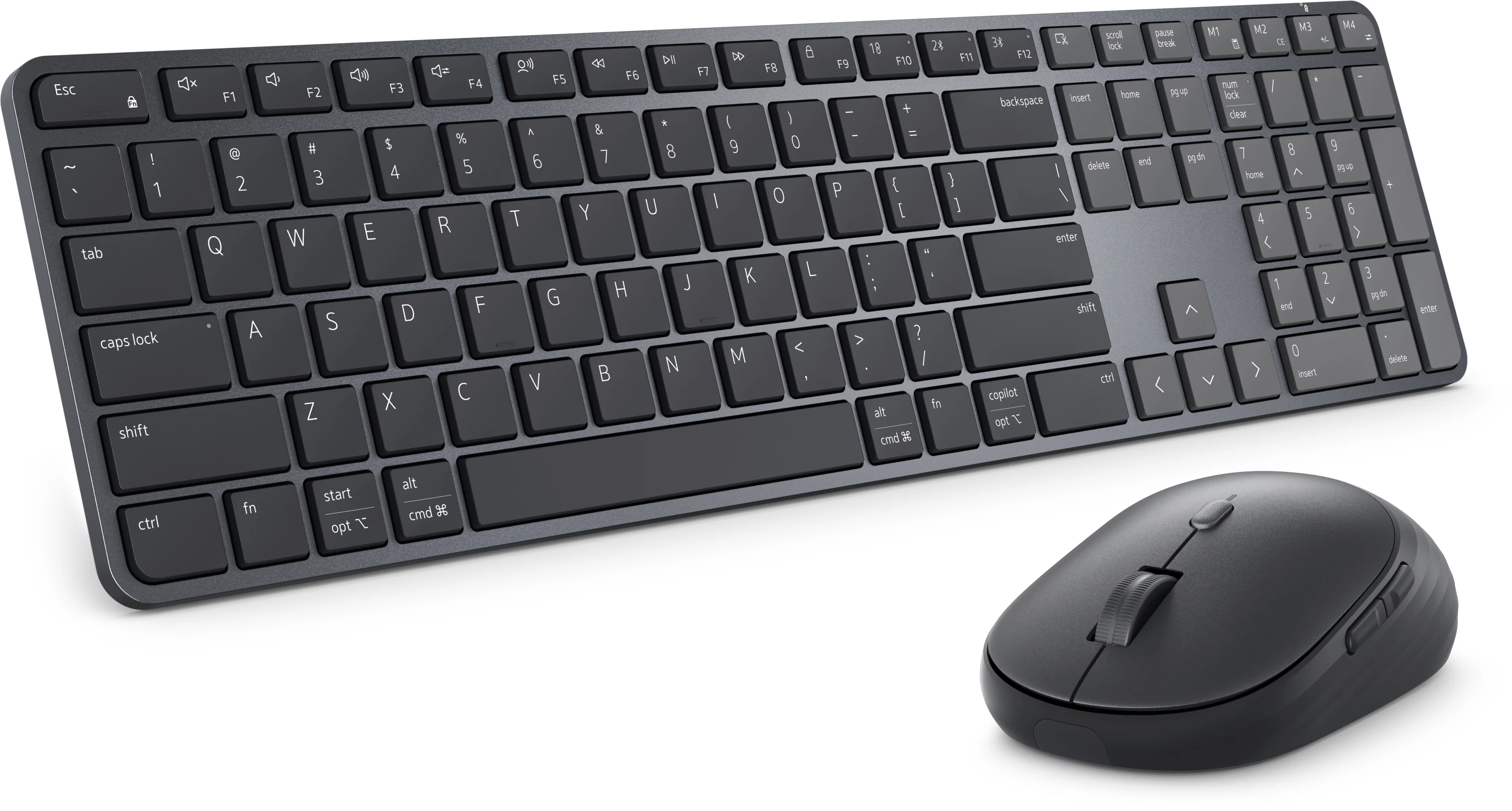 DELL Pro 7 Slim KM726 Tastatur Maus enthalten Heimbüro RF Wireless + Bluetooth QWERTZ Deutsch Schwarz