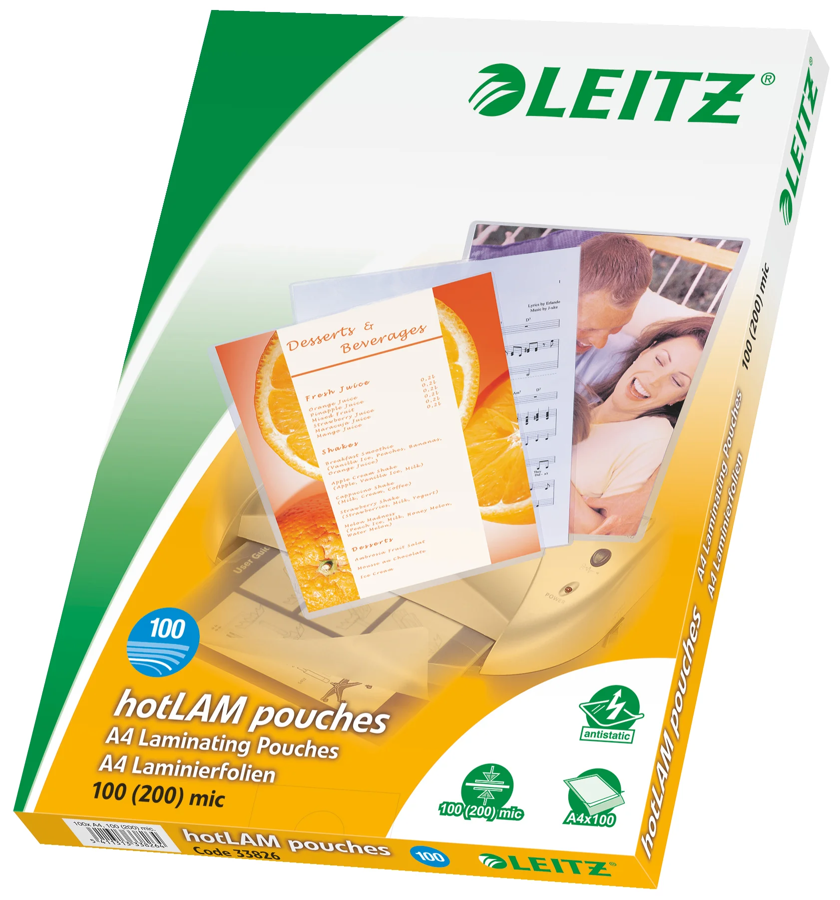 Leitz 33826 Laminierhülle 100 Stück(e)